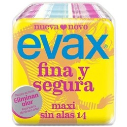 Compresas evax fina y segura maxi 14 und