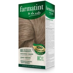 Farmatint 8c rubio claro ceniza 130 ml.