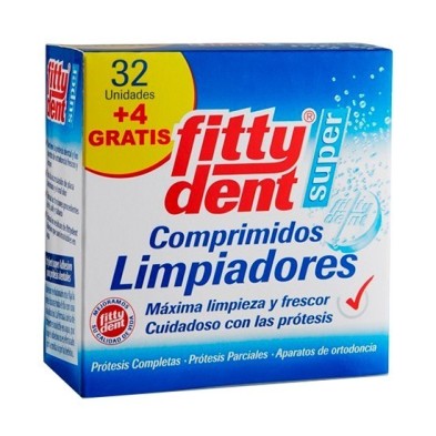 Fittydent limpiador 32 tabletas + 4 grat Fittydent - 1