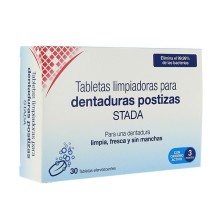 Tabletas limp dent postiza stada 30 uds