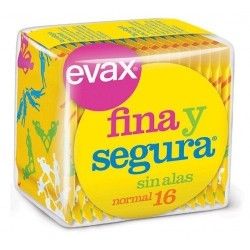 Evax compresas fina y segura alas normal 12 und