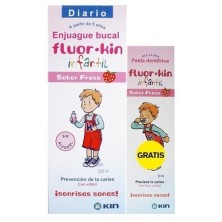 Fluorkin infantil enjuague fresa 500 + pasta 50