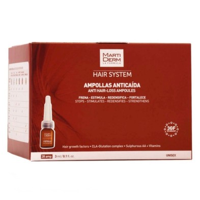 Martiderm hair system tratamiento anticaída 28 ampollas Martiderm - 1