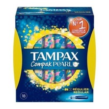 Tampones tampax compak pearl regular 18u