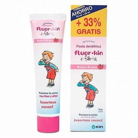 Fluorkin pasta infantil fresa 75+25ml. Fluorkin - 1