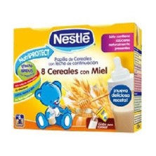 Nestlé papilla líquida multicereales con miel 2x250ml