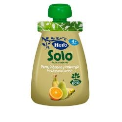 Hero baby solo ecológico plátano pera y naranja bolsa 100g