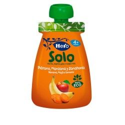 Hero baby solo ecológico manzana plátano y zanahorias bolsa 100g