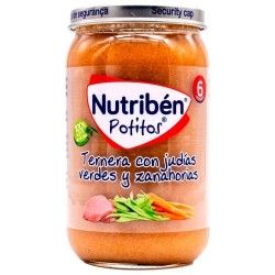 Nutribén potito ternera con judías verdes y zanahoria 235g