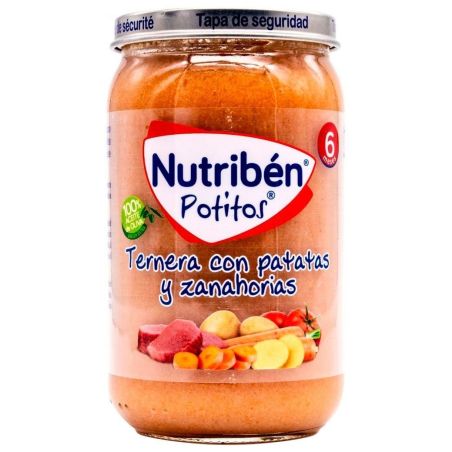 Nutribén potito ternera con patatas y zanahoria 235gr Nutriben - 1