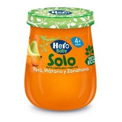 Hero baby solo ecológico pera plátano zanahorias 120g