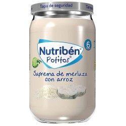 Nutribén potito suprema de merluza con arroz 235gr