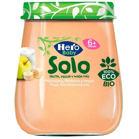 Hero baby solo eco manzana platano y yogur 120g Hero - 1