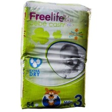 Freelife bebecash pañal 3 midi 4-9kg 54u