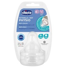 Chicco tetina physio silicona f/rapido 4m+ 2uds