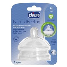 Chicco tetina natural feeling flujo regulable +4 meses 2uds