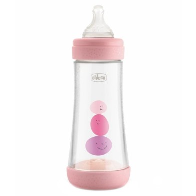 Chicco biberón perfect5 4m + 300ml sil rosa Chicco - 1