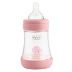 Chicco biberón perfect5 0m + 150ml sil rosa