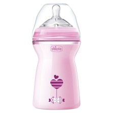 Chicco biberón natural feeling 6m+ rosa 330ml