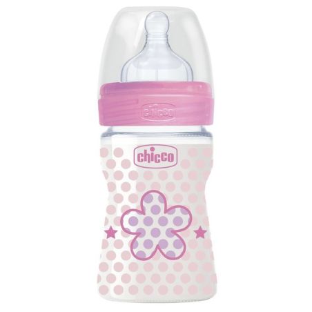 Chicco biberón silicona flujo normal rosa 150ml Chicco - 1