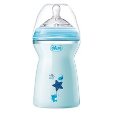 Chicco biberón natural feeling 6m+ azul 330ml