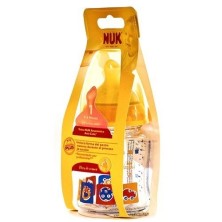 Nuk biberón cristal tetina látex boca ancha talla 1 120ml