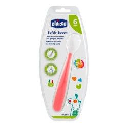 Chicco cuchara silicona roja +6 meses