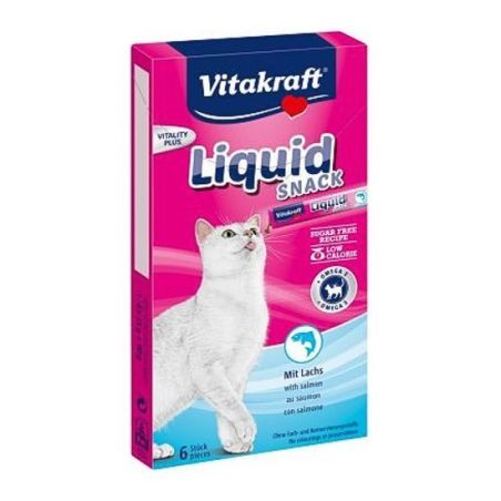 Vitakraft Cat liquid snack salmón con omega3 90g Vitakraft - 1