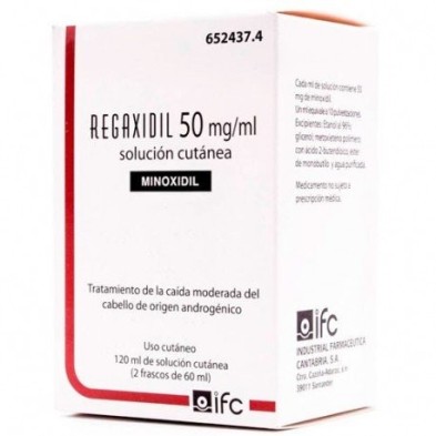 Regaxidil 50mg/ml Solución Cutánea 2 frascos 60ml Regaxidil - 1