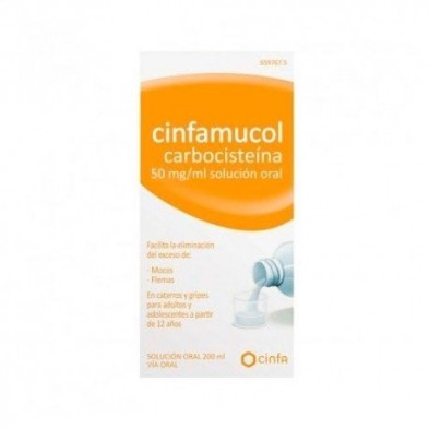 Cinfamucol Carbocisteina 50mg/ml Solución Oral 200ml Cinfamucol - 1