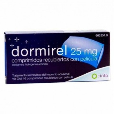 Dormirel 25mg 16 Comprimidos Recubiertos Dormirel - 1