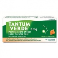 Tantum Verde 3mg 20 Pastillas Para Chupar Naranja-Miel