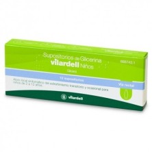 Supositorios Glicerina Vilardell Infantil 1.58g 12 Supositorios Blister