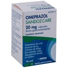 Omeprazol Sandoz Care 20 mg, 14 Cápsulas Duras Gastrorresistentes