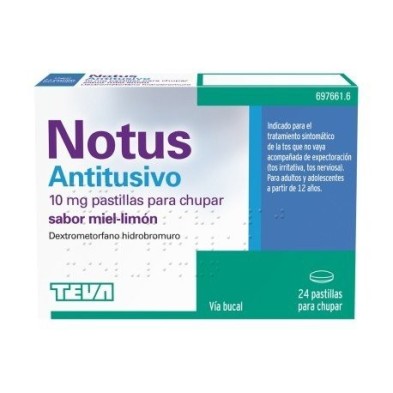 Notus Antitusivo 10 mg pastillas para chupar sabor miel-limón Notus - 1