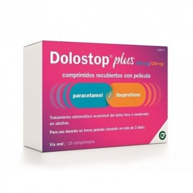 Dolostop Plus 500mg/150mg 16 Comprimidos Dolostop - 1