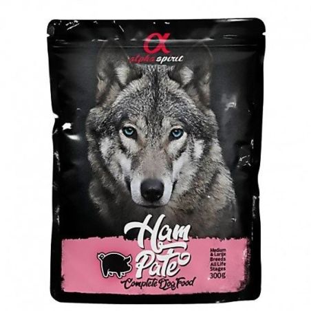 Alpha spirit perro pouch pate jamon 12 x 300 gr Alpha Spirit - 1