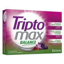 Triptomax balance. combate estrés. triptófano, azafrán, ashwagandha, albahaca morada, b6,b1b12