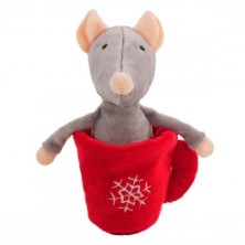 Rosewood xmas raton en taza con catnip 17cm