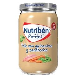 Nutribén potito pollo con guisantes y zanahoria 235gr