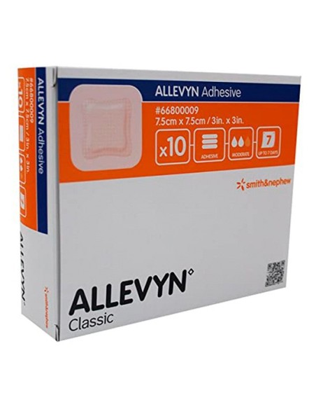 Allevyn adhesive 7,5x7,5cm 10u aposito Orliloss - 1