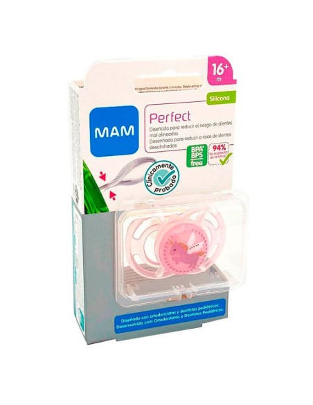 Mam baby chupete rosa de silicona perfect 16+ Magion - 1