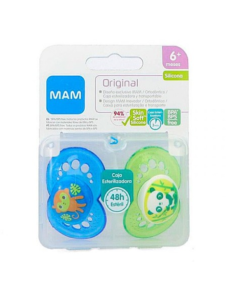 Mam baby chupete azul silicona original 6+ Magion - 1