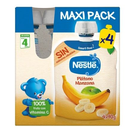 Nestlé Bolsita plátano y manzana 4x90 g Nestlé - 1