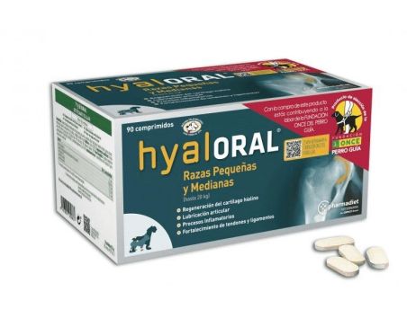 Hyaloral razas medianas y pequeñas 90 comprimidos Pharmadiet - 1