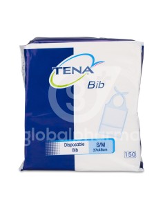 Tena babero adulto desechable s/m 150uds