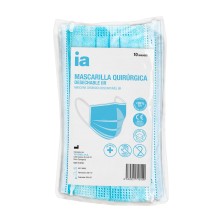 Interapothek mascarillas quirúrgicas iir azules 10 uds