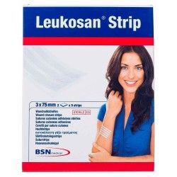 Leukosan strip 3 mm x 75 mm 2 uds