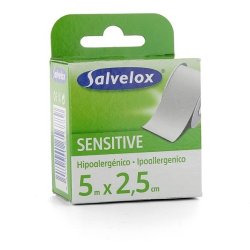 Salvelox esparadrapo hipoal blanco 5x2.5