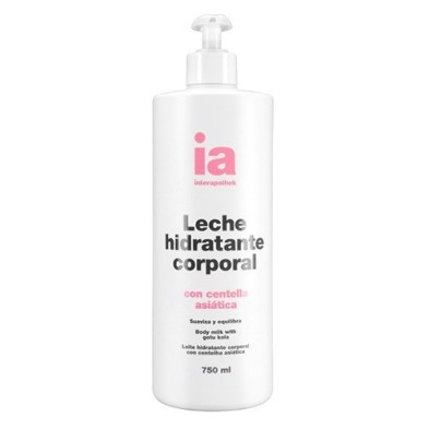 Interapothek leche hidratante corporal centella asiática 750ml con dosificador Interapothek - 1